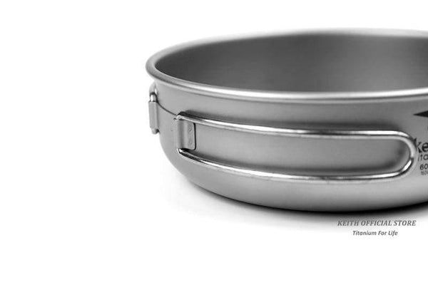 Planet Gates 300ml Camping Titanium Bowls 300ml-600ml With Titanium Folding Handles Folding Bowls Cookware Tableware Cutlery Ti5323-Ti5326