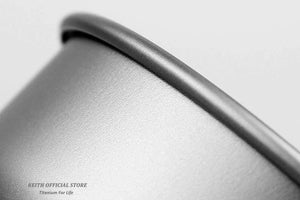 Planet Gates 300ml Camping Titanium Bowls 300ml-600ml With Titanium Folding Handles Folding Bowls Cookware Tableware Cutlery Ti5323-Ti5326