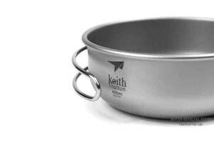 Planet Gates 300ml Camping Titanium Bowls 300ml-600ml With Titanium Folding Handles Folding Bowls Cookware Tableware Cutlery Ti5323-Ti5326