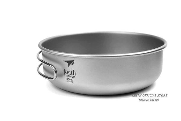 Planet Gates 300ml Camping Titanium Bowls 300ml-600ml With Titanium Folding Handles Folding Bowls Cookware Tableware Cutlery Ti5323-Ti5326