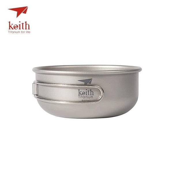 Planet Gates 300ml Camping Titanium Bowls 300ml-600ml With Titanium Folding Handles Folding Bowls Cookware Tableware Cutlery Ti5323-Ti5326
