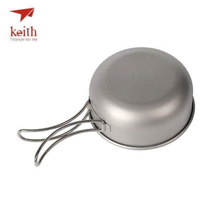 Planet Gates 300ml Camping Titanium Bowls 300ml-600ml With Titanium Folding Handles Folding Bowls Cookware Tableware Cutlery Ti5323-Ti5326