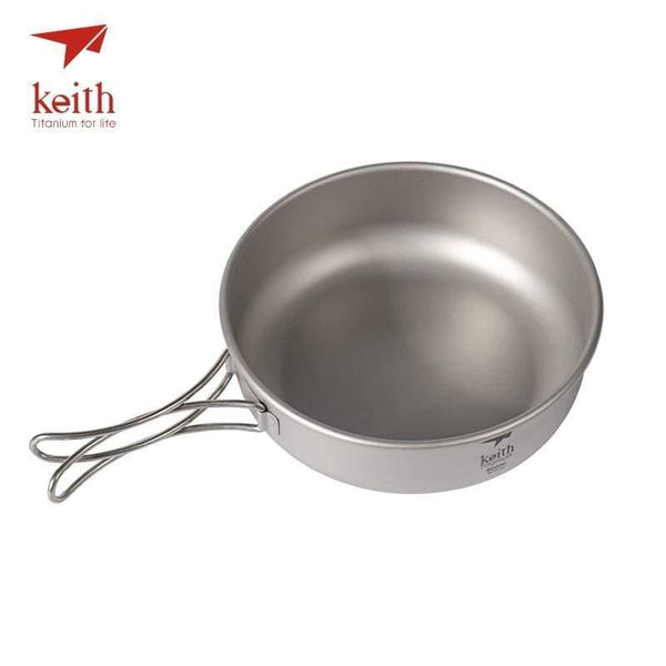 Planet Gates 300ml Camping Titanium Bowls 300ml-600ml With Titanium Folding Handles Folding Bowls Cookware Tableware Cutlery Ti5323-Ti5326