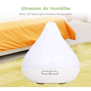 Planet Gates 300ml Ultrasonic Air Humidifier Aromatherapy Essential Oil Diffuser 5 In 1 With 6 Color Changing LED Lights For Home Appliances