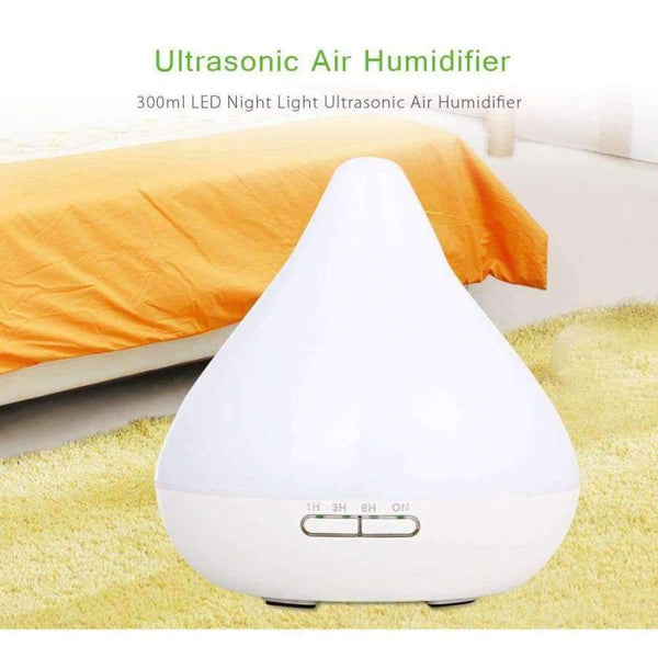Planet Gates 300ml Ultrasonic Air Humidifier Aromatherapy Essential Oil Diffuser 5 In 1 With 6 Color Changing LED Lights For Home Appliances