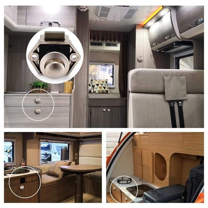 Planet Gates 3010 20 Pack, KAK Car Camper Lock - 20mm Push Lock for Camper Cars, RV Yacht Push lock - Locks for Hardware, Furniture, Cabinets