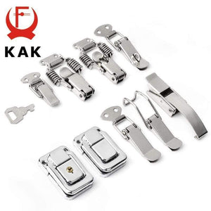 Planet Gates 3010 5PCS KAK J107 Hardware Cabinet Boxes Spring Loaded Latch Catch Toggle Hasp 46*21 Mild Steel Hasp For Sliding Door Simple Window