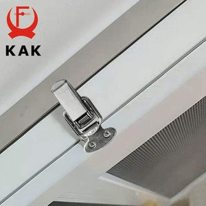 Planet Gates 3010 5PCS KAK J107 Hardware Cabinet Boxes Spring Loaded Latch Catch Toggle Hasp 46*21 Mild Steel Hasp For Sliding Door Simple Window