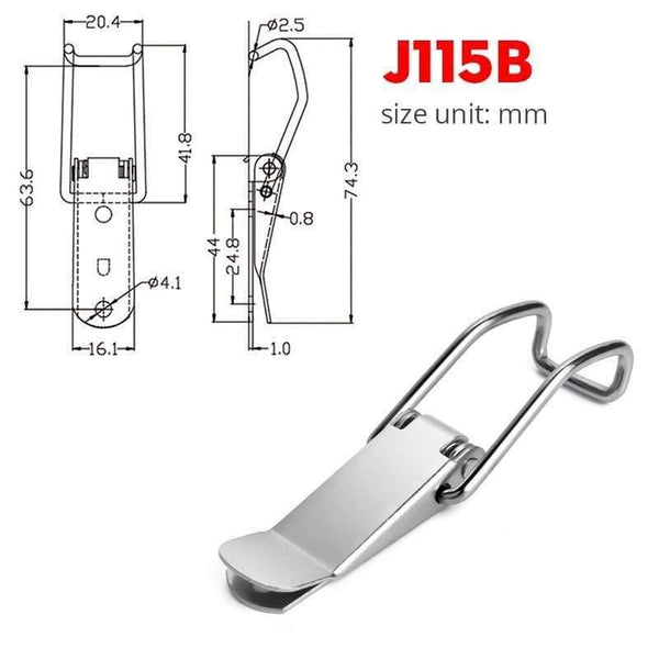 Planet Gates 3010 5xJ115B 5PCS KAK J107 Hardware Cabinet Boxes Spring Loaded Latch Catch Toggle Hasp 46*21 Mild Steel Hasp For Sliding Door Simple Window