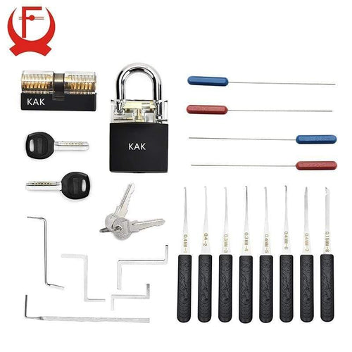 Planet Gates 3010 As shown in Figure 1 Locksmith Practice Lock Tension Wrench Tool Pick Set Hook Combination Padlock Broken Key Extractor Tools Hardware With Cover