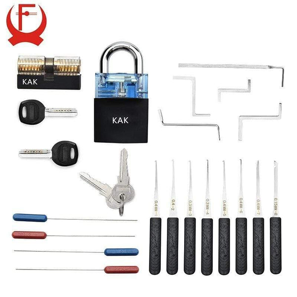 Planet Gates 3010 As shown in Figure 2 Locksmith Practice Lock Tension Wrench Tool Pick Set Hook Combination Padlock Broken Key Extractor Tools Hardware With Cover