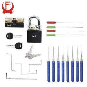 Planet Gates 3010 As shown in Figure 3 Locksmith Practice Lock Tension Wrench Tool Pick Set Hook Combination Padlock Broken Key Extractor Tools Hardware With Cover