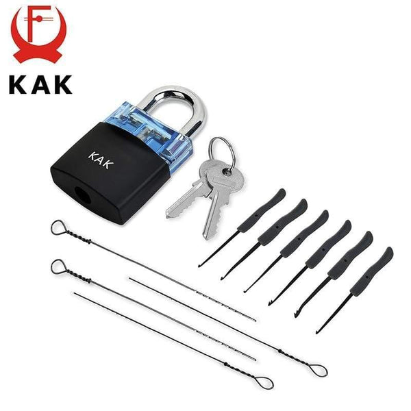 Planet Gates 3010 As shown in Figure10 Locksmith Practice Lock Tension Wrench Tool Pick Set Hook Combination Padlock Broken Key Extractor Tools Hardware With Cover