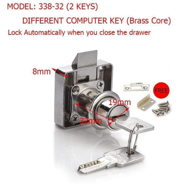 Planet Gates 3010 Brass 338-32 High-grade Desk Drawer Lock Wardrobe Locks Cabinet Locks Furniture Cam Locks