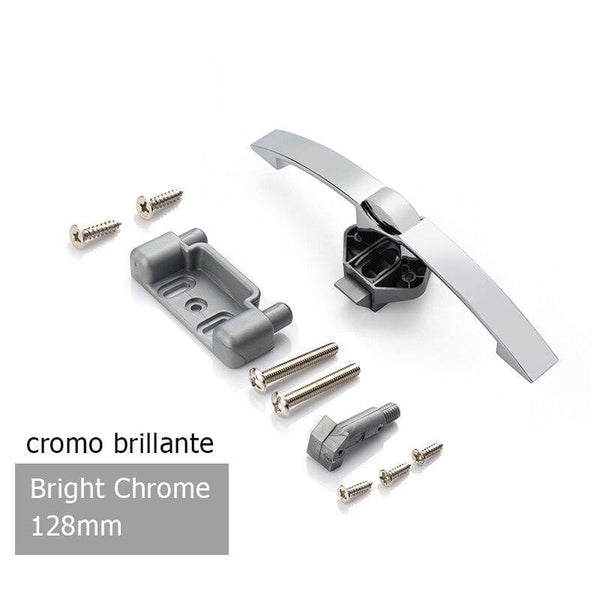 Planet Gates 3010 Bright Chrome 128mm Camper Car Push Lock With Handle RV Caravan Boat Motor Home Cabinet Drawer Latch Button Locks For Furniture Handle Hardware