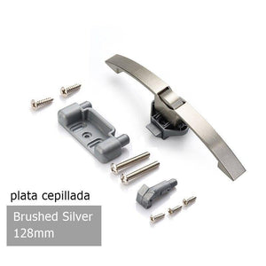 Planet Gates 3010 Brushed Silver 128mm Camper Car Push Lock With Handle RV Caravan Boat Motor Home Cabinet Drawer Latch Button Locks For Furniture Handle Hardware