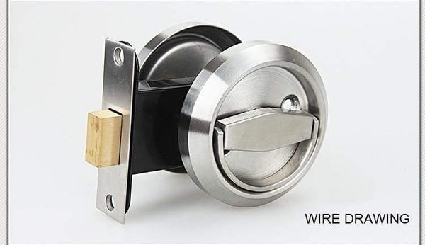 Planet Gates 3010 Double Side-WD Stainless Steel 304 Recessed Invisible Cup Handle Privacy Hidden Door Locks Cabinet Pulls Handle Fire Proof Disk Ring Lock
