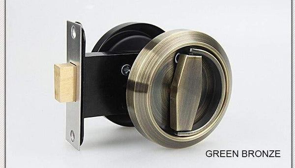 Planet Gates 3010 Double Size-GB Stainless Steel 304 Recessed Invisible Cup Handle Privacy Hidden Door Locks Cabinet Pulls Handle Fire Proof Disk Ring Lock