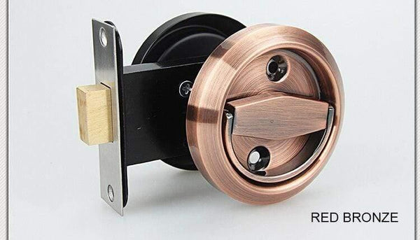 Planet Gates 3010 Double Size-RB Stainless Steel 304 Recessed Invisible Cup Handle Privacy Hidden Door Locks Cabinet Pulls Handle Fire Proof Disk Ring Lock