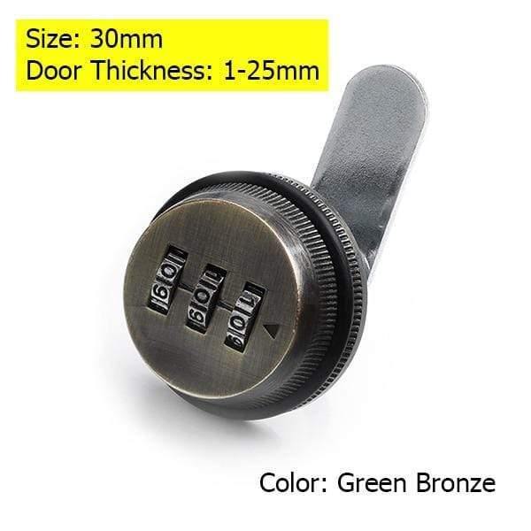 Combination Cabinet Lock Black/Silver Zinc Alloy Password Locks Security Home Automation Cam Lock For Mailbox Cabinet Door - Planet Gates