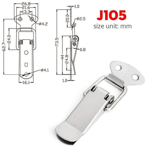 Planet Gates 3010 J105 Cabinet Boxes Spring Loaded Latch Catch Toggle Hasp Mild Steel Hasp For Sliding Door Simple Window Hardware Tool Box Lock