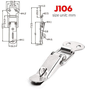 Planet Gates 3010 J106 Cabinet Boxes Spring Loaded Latch Catch Toggle Hasp Mild Steel Hasp For Sliding Door Simple Window Hardware Tool Box Lock