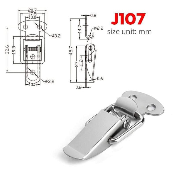Planet Gates 3010 J107 Cabinet Boxes Spring Loaded Latch Catch Toggle Hasp Mild Steel Hasp For Sliding Door Simple Window Hardware Tool Box Lock