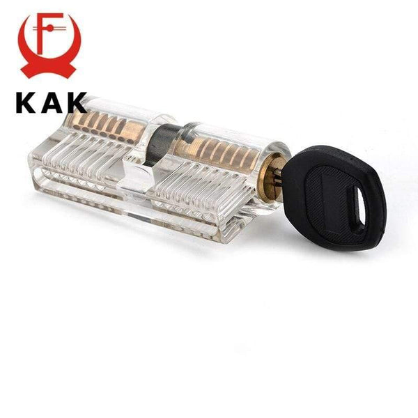 Planet Gates 3010 Removable Transparent DIY Lock Visible Pick Cutaway Practice View Padlock Training Skill For Locksmith Hardware With AB Keys