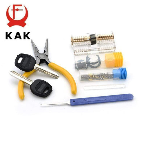 Planet Gates 3010 Removable Transparent DIY Lock Visible Pick Cutaway Practice View Padlock Training Skill For Locksmith Hardware With AB Keys