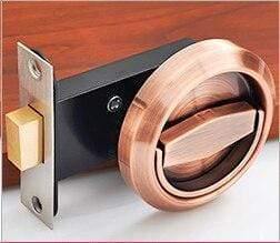 Planet Gates 3010 Single-Red Bronze Stainless Steel 304 Recessed Invisible Cup Handle Privacy Hidden Door Locks Cabinet Pulls Handle Fire Proof Disk Ring Lock