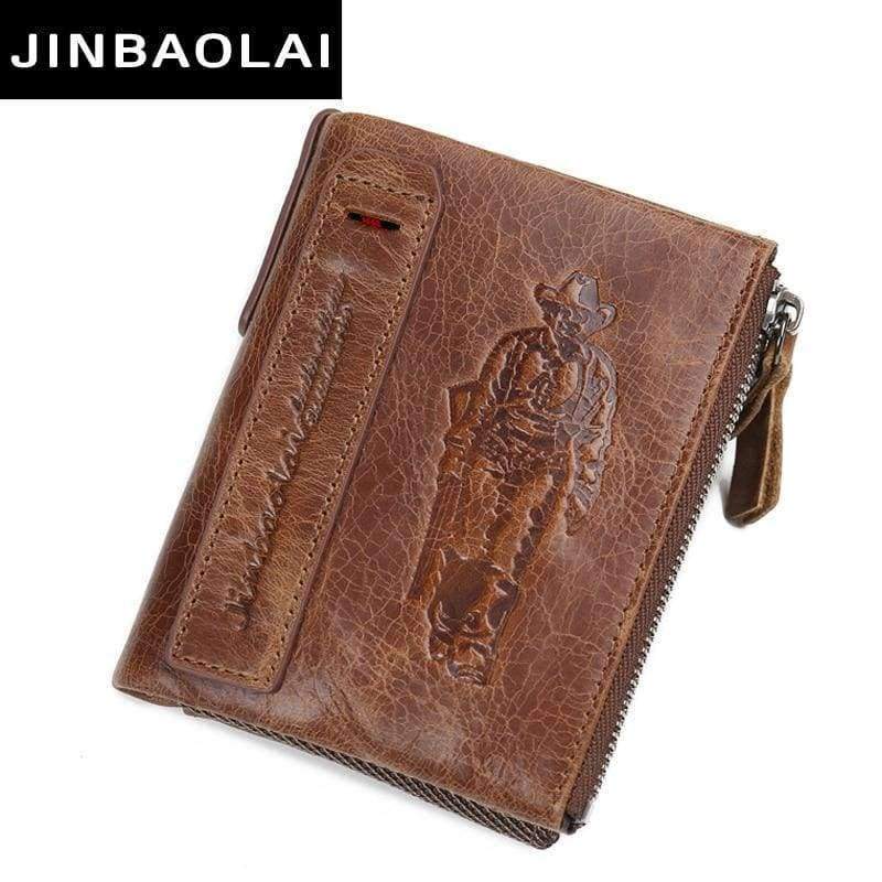 Planet Gates 302Brown / China leather genuine wallet men double coin pocket zipper men wallets with credit card holder short male clutch slim wallet purse hot