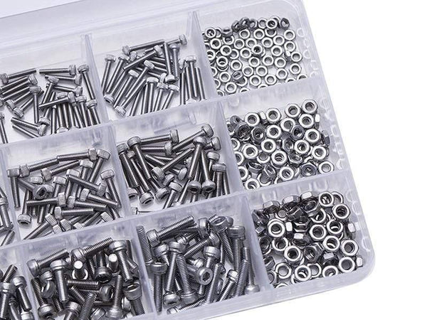 480Pcs/set M2 M2.5 M3 DIN912 Black High-strength 12.9 Level Alloy Steel Screw Hexagon Socket Head Cap Screws Car Furniture HW024