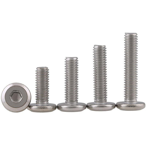 304 Stainless Steel Flat Head Hexagon Socket Bolt M6 M8 Furniture Screw Large Hex Socket Screw Chamfer Bolt 10PCS