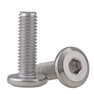 304 Stainless Steel Flat Head Hexagon Socket Bolt M6 M8 Furniture Screw Large Hex Socket Screw Chamfer Bolt 10PCS