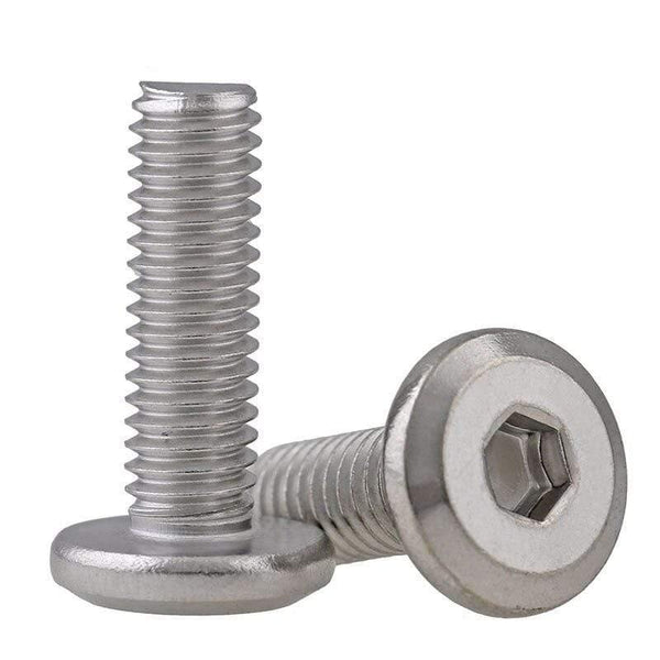 304 Stainless Steel Flat Head Hexagon Socket Bolt M6 M8 Furniture Screw Large Hex Socket Screw Chamfer Bolt 10PCS