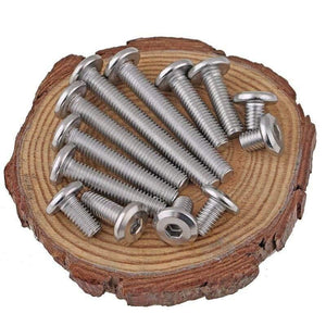 304 Stainless Steel Flat Head Hexagon Socket Bolt M6 M8 Furniture Screw Large Hex Socket Screw Chamfer Bolt 10PCS
