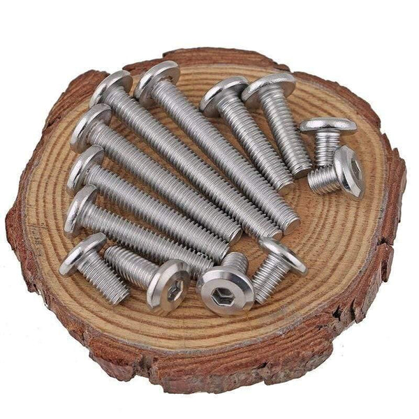 304 Stainless Steel Flat Head Hexagon Socket Bolt M6 M8 Furniture Screw Large Hex Socket Screw Chamfer Bolt 10PCS
