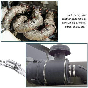 Planet Gates 304 Stainless Steel Worm Clamp Hose Clamp Strap with Fasteners Adjustable DIY Pipe Hose Clamp Ducting Clamp 11.5 Feet