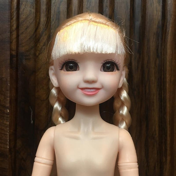 Planet Gates 30CM 1/6 BJD Doll 11 Joints Multicolor Hair 3D Big Eyes Fashion Cute Smile Nude Female Doll DIY Kids Toy for Girl Christmas Gift