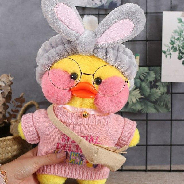 Planet Gates 30cm / 10 30cm Cartoon LaLafanfan Cafe Yellow Duck Plush Toy Stuffed Soft Kawaii Duck Doll Animal Pillow Girl Birthday Gift for Children