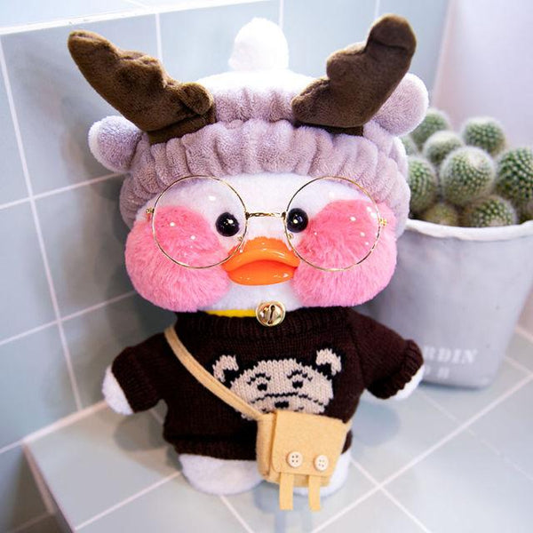 Planet Gates 30cm / 10 30CM Pink LaLafanfan Kawaii Cafe Mimi Yellow Duck Plush Toy Cute Stuffed Doll Soft Animal Dolls Kids Toys Birthday Gift for girl