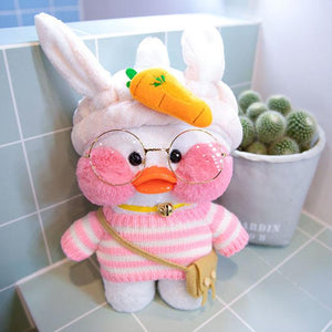 Planet Gates 30cm / 11 30CM Pink LaLafanfan Kawaii Cafe Mimi Yellow Duck Plush Toy Cute Stuffed Doll Soft Animal Dolls Kids Toys Birthday Gift for girl