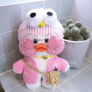 Planet Gates 30cm / 12 30CM Pink LaLafanfan Kawaii Cafe Mimi Yellow Duck Plush Toy Cute Stuffed Doll Soft Animal Dolls Kids Toys Birthday Gift for girl