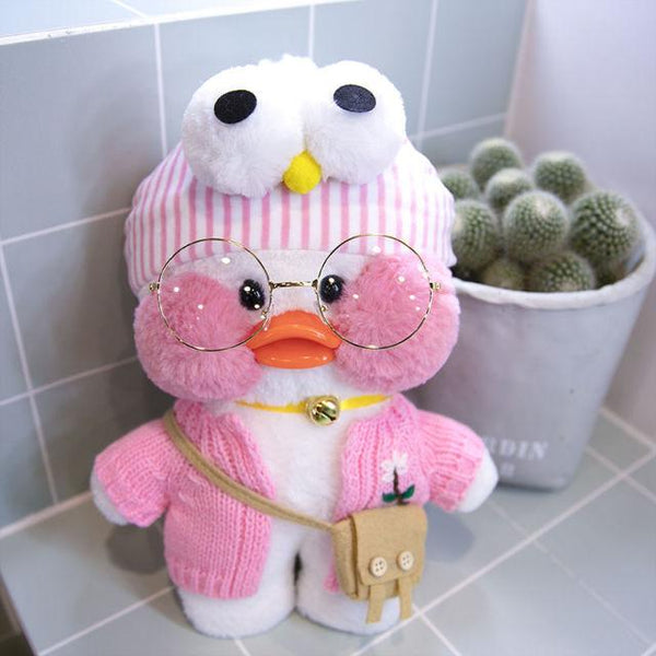 Planet Gates 30cm / 12 30CM Pink LaLafanfan Kawaii Cafe Mimi Yellow Duck Plush Toy Cute Stuffed Doll Soft Animal Dolls Kids Toys Birthday Gift for girl
