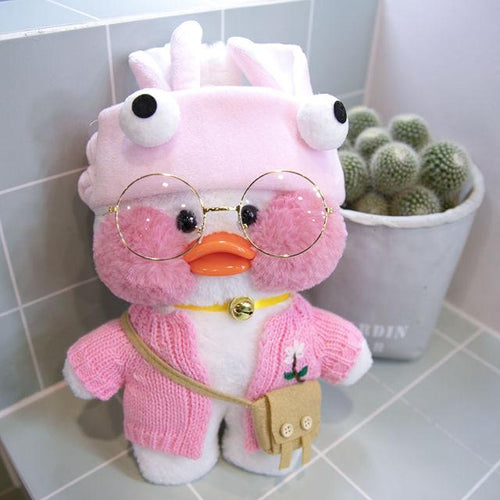Planet Gates 30cm / 13 30CM Pink LaLafanfan Kawaii Cafe Mimi Yellow Duck Plush Toy Cute Stuffed Doll Soft Animal Dolls Kids Toys Birthday Gift for girl