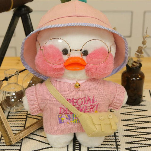 Planet Gates 30CM / 16 30cm Pink LaLafanfan Kawaii Cafe Mimi Yellow Duck Plush Toy Cute Stuffed Doll Soft Animal Dolls Kids Toys Birthday Gift for girl