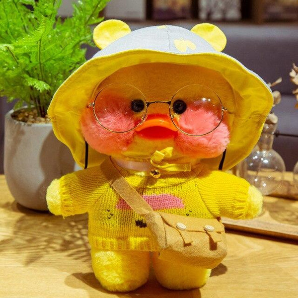 Planet Gates 30CM / 17 30CM Cartoon LaLafanfan Duck Plush Toy Stuffed Soft Kawaii Cute Animal Dolls Korean Acid Yellow Ducks Kids Girls Birthday Gifts