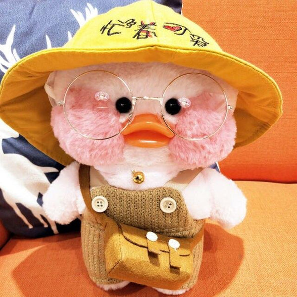 Planet Gates 30CM / 17 30CM Pink LaLafanfan Kawaii Cafe Mimi Yellow Duck Plush Toy Cute Stuffed Doll Soft Animal Dolls Kids Toys Birthday Gift for girl