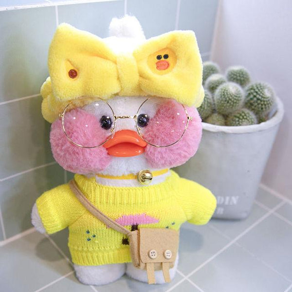 Planet Gates 30cm / 17 30CM Pink LaLafanfan Kawaii Cafe Mimi Yellow Duck Plush Toy Cute Stuffed Doll Soft Animal Dolls Kids Toys Birthday Gift for girl