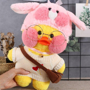 Planet Gates 30cm / 18 30cm Cartoon LaLafanfan Cafe Yellow Duck Plush Toy Stuffed Soft Kawaii Duck Doll Animal Pillow Girl Birthday Gift for Children